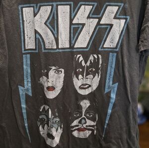 Kiss Band Graphic T-Shirt Mens Small Charcoal Gray 2020 Licensed Rock Tee